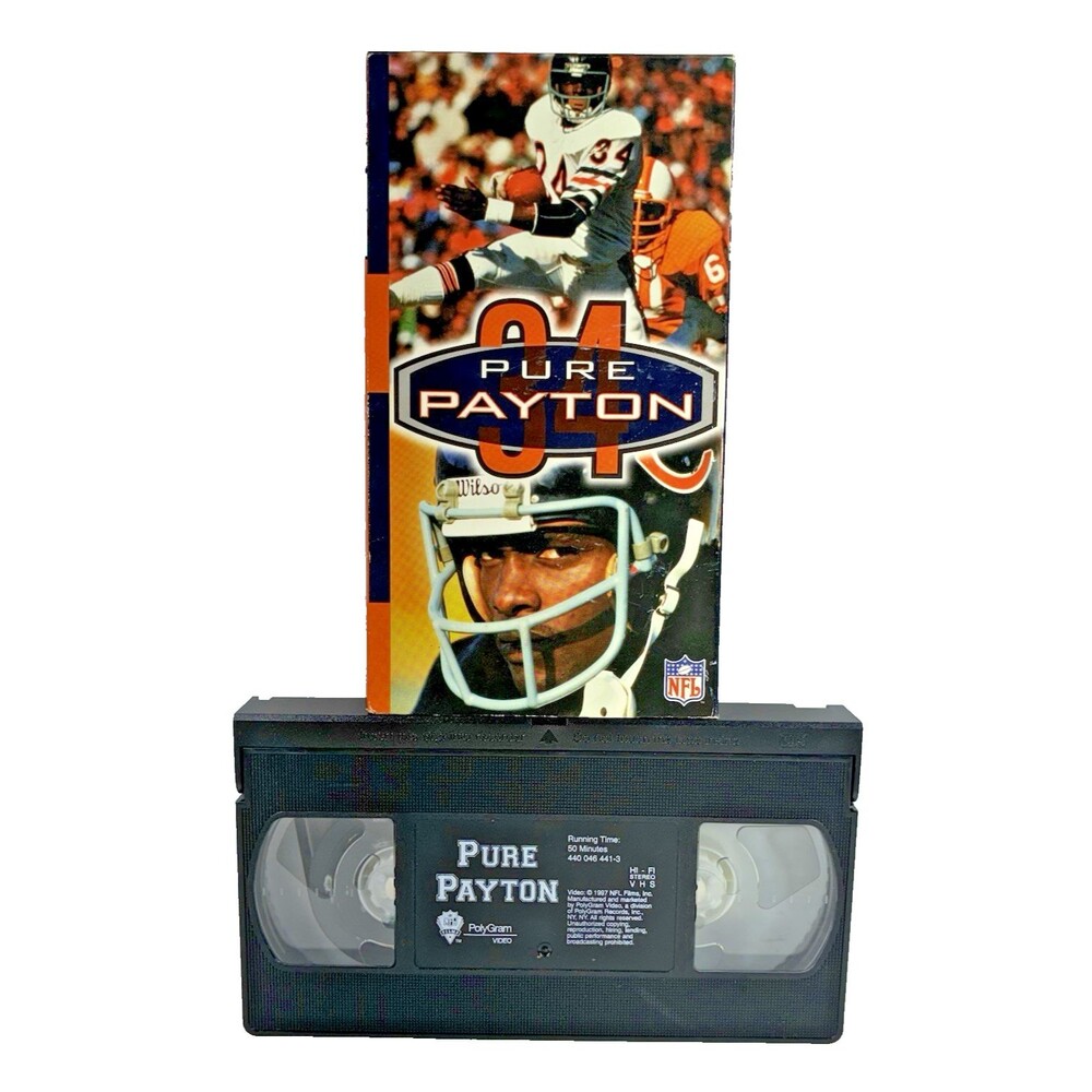 Pure Payton NFL Chicago Bears  Vintage 1997 VHS Cassette Tape Tested
